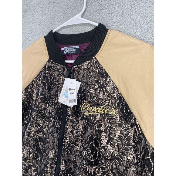 Gander Mountain Guide Series Jacket Womens Large Tan Black Bomber Full Zip‎ NEW - Picture 5 of 8